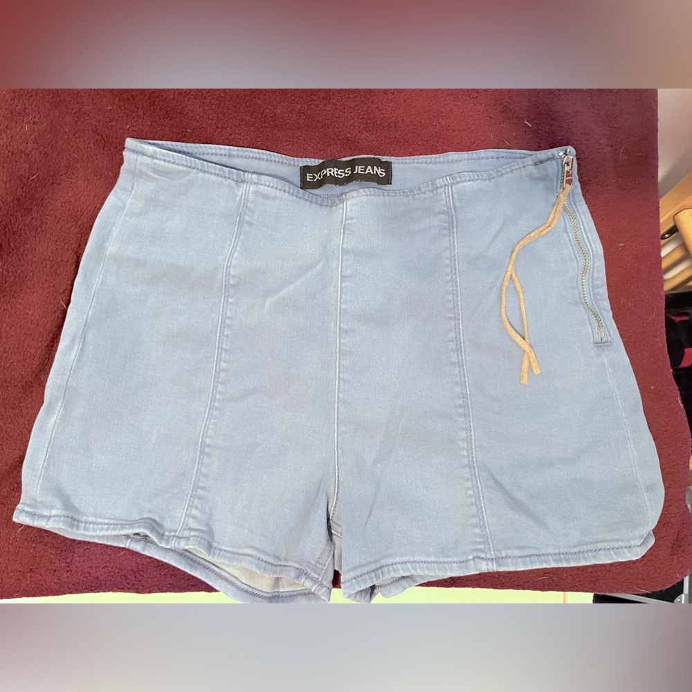 Vintage Express  High Waist Jean Shorts